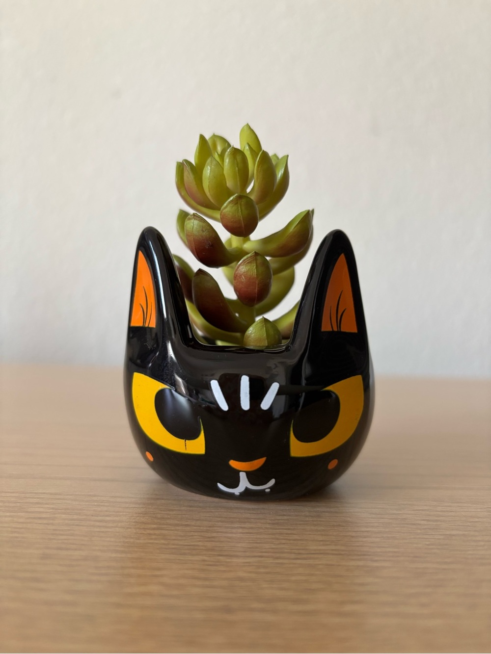 Hyde & EEK! Black Cat Mini Halloween Faux Succulent